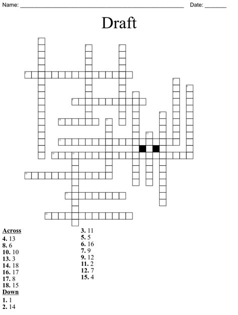 Search for crossword clues found in the Daily Celebrity, NY Times, Daily Mirror, Telegraph and major publications. . Admitting a draft crossword
